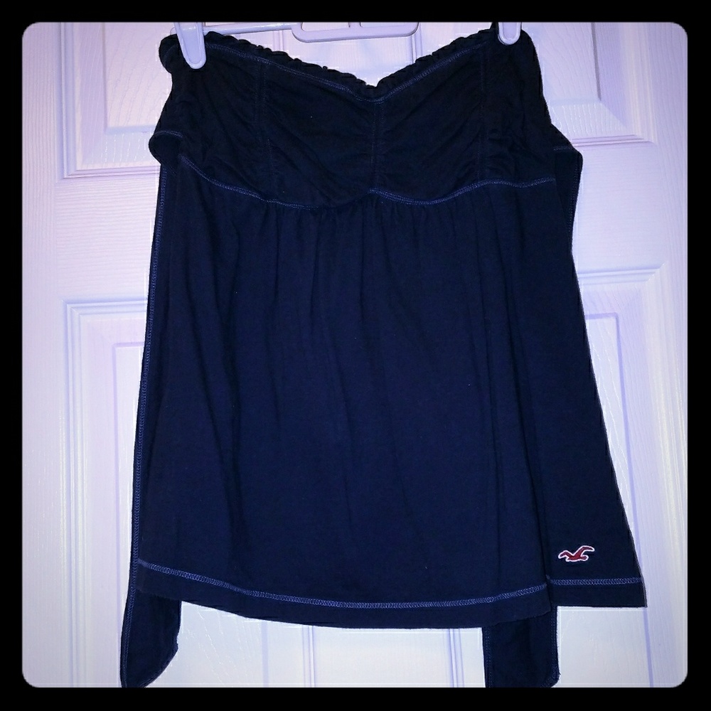 Blue Hollister tube top